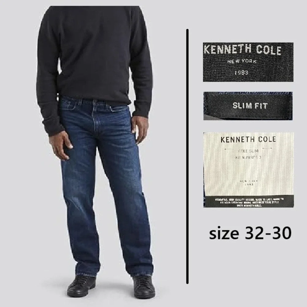 Kenneth Cole Classic Mens‎ Jeans Stretch Jeans for Men, Ultra-Soft 32-30